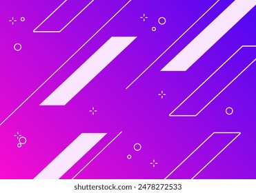 fondo de degradado geométrico abstracto. Memphis Composición de Formas dinámicas. Ilustración vectorial