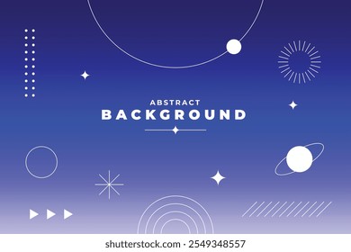 Abstract geometric gradient background with space for text. Modern design for graphic projects, covers, banners, posters, and more with abstract lo-fi multicolor vintage retro. Blue and dark colors.