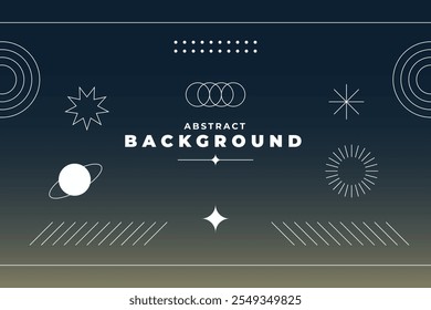 Abstract geometric gradient background with space for text. Modern design for graphic projects, covers, banners, posters, and more with abstract lo-fi multicolor vintage retro. Dark colors.