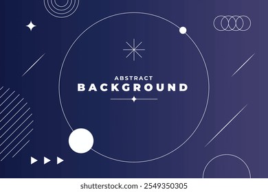 Abstract geometric gradient background with space for text. Modern design for graphic projects, covers, banners, posters, and more with abstract lo-fi multicolor vintage retro. Dark blue colors.