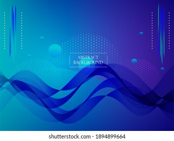 Abstract geometric gradient blue modern decorative background pattern
