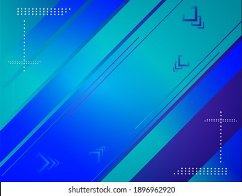 Abstract geometric gradient blue modern decorative background pattern
