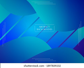 Abstract geometric gradient blue modern decorative background pattern
