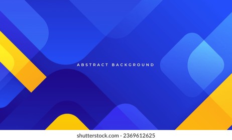 abstrakter, geometrischer Farbverlauf-blauer und orangefarbener Hintergrund, Premium-Vektorgrafik