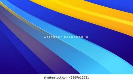 abstract geometric gradient blue and orange background premium vector