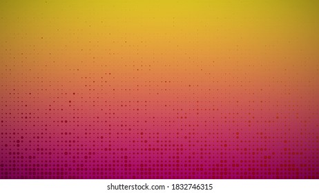 Abstract geometric gradient circles background. Orange dot background with empty space. Vector illustration.