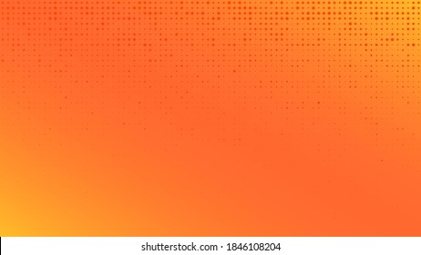Abstract geometric gradient circles background. Orange dot background with empty space. Vector illustration.