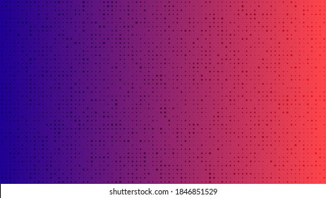 Abstract geometric gradient circles background. Red and blue dot background with empty space. Vector illustration.
