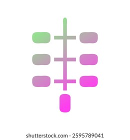 Abstract Geometric Gradient Connection Graphic