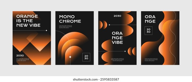 Abstract geometric gradient cover design. Modern art bauhaus template for poster and flyer.