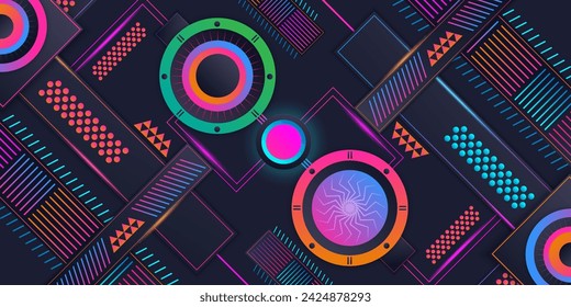 Diseño abstracto del estilo futurista del gradiente geométrico