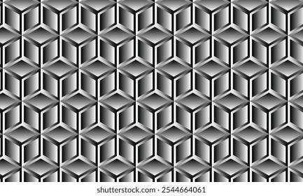 abstract geometric gradient hexagon pattern design.