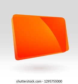 Abstract geometric gradient icon colorful vector illustration. Blank color emblem for logo, text, lettering, tagline. Orange glass template button design. Web, print, user interface, application uses.