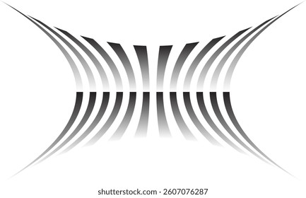 abstract geometric gradient inflate line pattern art can be used background, banner, poster.