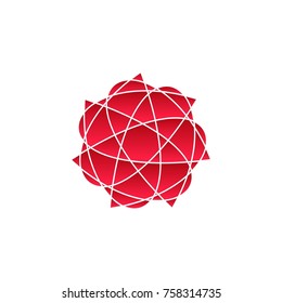 Abstract geometric gradient logo icon design for element, ornament, etc