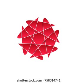 Abstract geometric gradient logo icon design for element, ornament, etc
