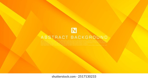 Abstractas gradiente geométrico de fondo naranja con forma simple y líneas. Diseño naranja colorido. Patrón de superposición moderno con concepto de sombra 3d. Vector Eps10