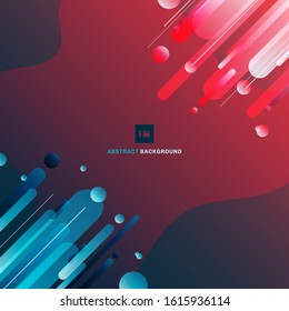 Abstract geometric gradient shapes composition background minimal style. Vector illustration
