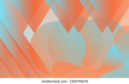 Abstract geometric gradient vector background. illustration wallpaper for social media advertising. Modern style cover banner. Beautiful luxury concept. orange blue backdrop