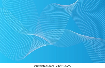 líneas onduladas de gradiente geométrico abstracto sobre fondo azul.