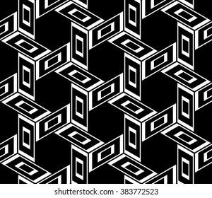 Abstract geometric  graphic black and white hipster fashion pillow pattern
