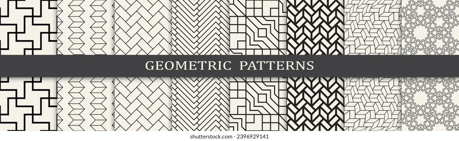  Abstract geometric graphic design simple pattern. Vector fashion textures patterns.