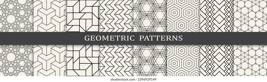  Abstract geometric graphic design simple pattern. Vector fashion textures patterns.