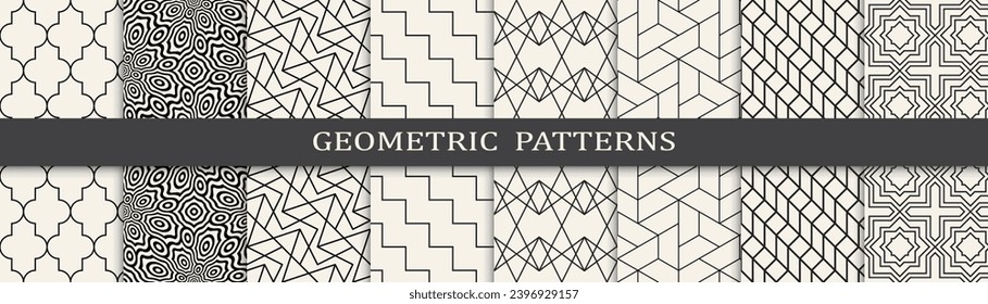  Abstract geometric graphic design simple pattern. Vector fashion textures patterns.
