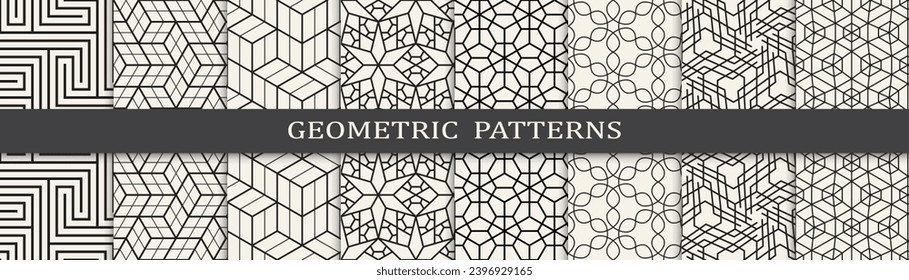  Abstract geometric graphic design simple pattern. Vector fashion textures patterns.