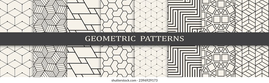  Abstract geometric graphic design simple pattern. Vector fashion textures patterns.