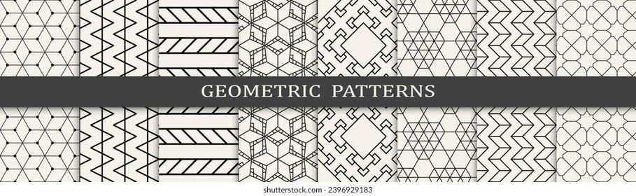  Abstract geometric graphic design simple pattern. Vector fashion textures patterns.