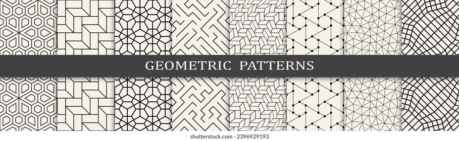  Abstract geometric graphic design simple pattern. Vector fashion textures patterns.