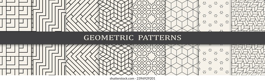  Abstract geometric graphic design simple pattern. Vector fashion textures patterns.