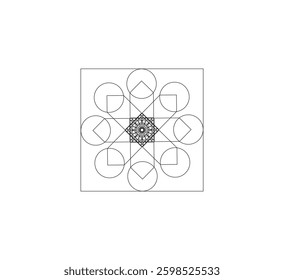 Abstract geometric graphic elements, Vector shapes for download, Trendy retro design symbols in aesthetics, Vintage stickers, White background