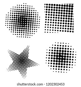 Abstract geometric graphic, Halftone element, halftone dot. Vector