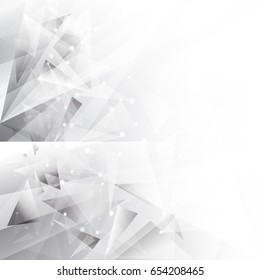 Abstract Geometric graphic molecule and communication Digital data concept modern futuristic on gray background, vector illustration