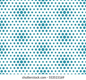 abstract geometric graphic seamless blue hexagon pattern background