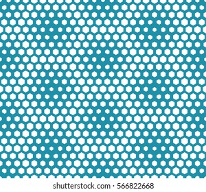 abstract geometric graphic seamless blue hexagon pattern background