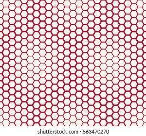 Abstract Geometric Graphic Seamless Red Hexagon Pattern Background