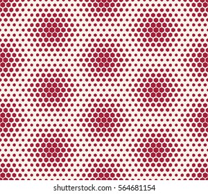 abstract geometric graphic seamless red hexagon pattern background