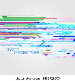 Abstract geometric graphics colors on a gray scene vector wallpaper backgrounds