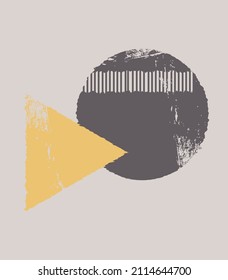 Abstract geometric graphics. Minimalistic geometry, abstract vector pattern. Boho.