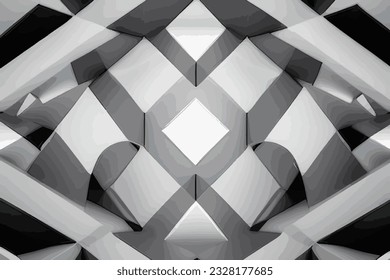 Abstract geometric gray background. Futuristic gray background texture