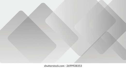 Abstract Geometric Gray Background With Overlapping Diamond Shapes And Soft Gradient