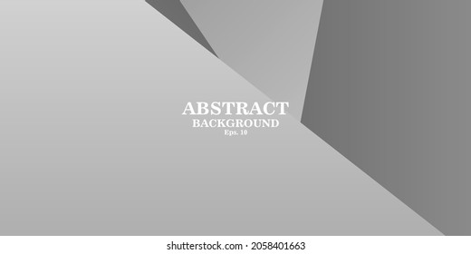 Abstract geometric gray backgrounds were also suitable for social media, websites, banners, and posters. Abstract white and gray gradient color modern background design vector Illustration.