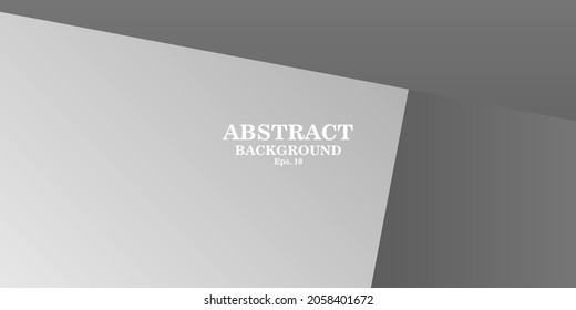 Abstract geometric gray backgrounds were also suitable for social media, websites, banners, and posters. Abstract white and gray gradient color modern background design vector Illustration.
