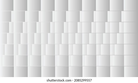 Abstract geometric gray gradient squares in rows and columns  background. Vector, illustration.