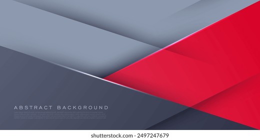 Abstractas geométrico gris y rojo cuadrado tema de traslape de fondo para el Diseño gráfico. Vector Eps10
