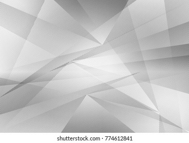 Abstract geometric Gray and White color with copy space, Vector illustration background