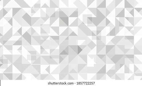 Resumen del fondo vectorial de los triángulos geométricos gris y blanco. Diseño de patrones triangulares de gradiente monocromo para afiches, banner, papel pintado, pancarta o folleto